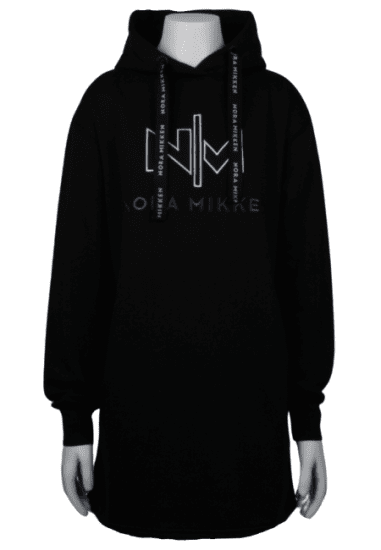 Nora Mikken KADRI WHITE Long Hoodie Black - Sviitrid ja dressipluusid - 