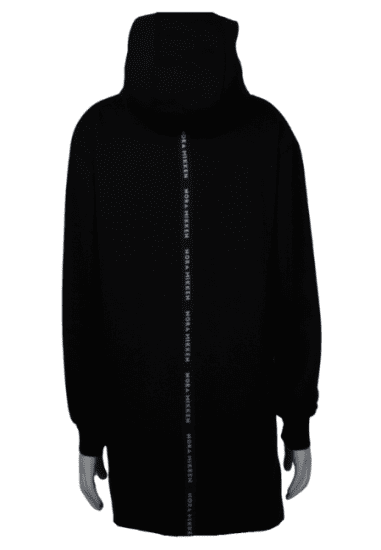 Nora Mikken KADRI WHITE Long Hoodie Black - Sviitrid ja dressipluusid - 