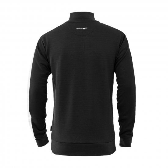 Slazenger Vince track Jacket Black - Sviitrid ja dressipluusid - Meeste suured kapuutsiga jakid suurustes 2XL – 14XL