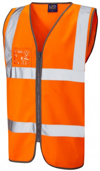 Leo Rumsam Zip Front Waistcoat Hi-Vis Orange - Tööriided - Suured tööriided