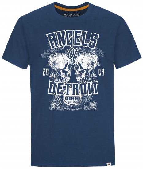 Motley Denim Whitby T-shirt Dark Indigo - T-särgid - Suured T-särgid 2XL – 14XL