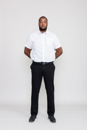 D555 Yarmouth Four Way Stretch Trouser With Flexible Waistband Black - Teksad ja püksid - Meeste suured teksad W40 – W70