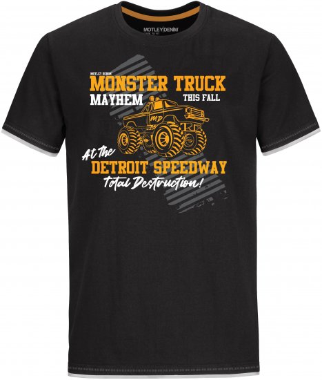 Motley Denim Yeovil T-Shirt Black - T-särgid - Suured T-särgid 2XL – 14XL