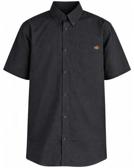 Motley Denim Zagreb Lühikeste Varrukatega Särk Tumehall - Särgid - Meeste suured särgid 2XL – 8XL