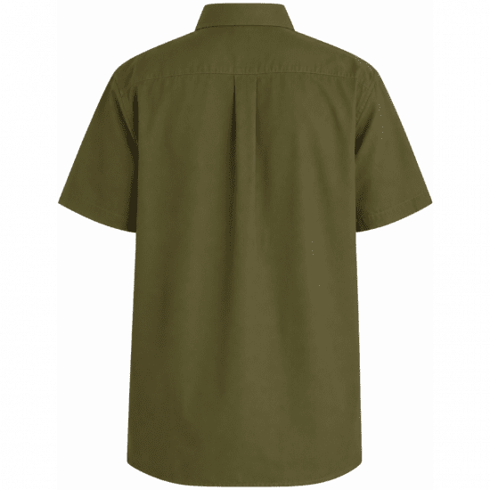 Motley Denim Zagreb Lühikeste Varrukatega Särk Tume khaki - Särgid - Meeste suured särgid 2XL – 8XL