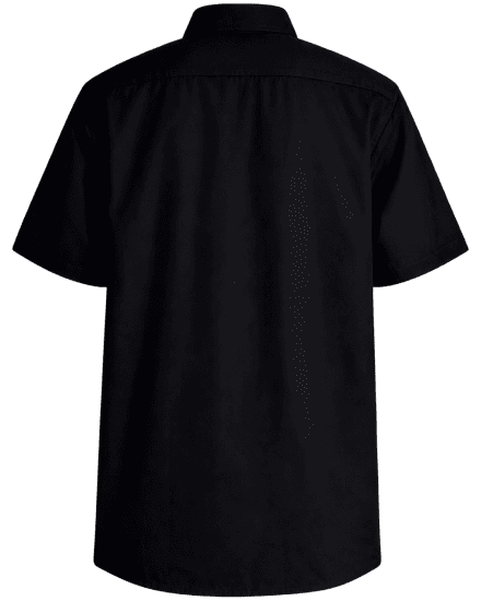 Motley Denim Zagreb Lühikeste Varrukatega Särk Must - Särgid - Meeste suured särgid 2XL – 8XL