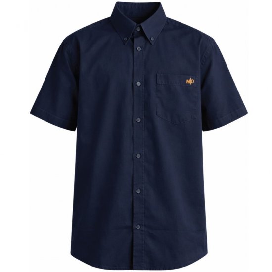 Motley Denim Zagreb Lühikeste Varrukatega Särk Tumesinine - Särgid - Meeste suured särgid 2XL – 8XL