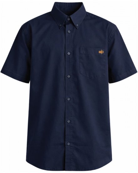 Motley Denim Zagreb Lühikeste Varrukatega Särk Tumesinine - Särgid - Meeste suured särgid 2XL – 8XL